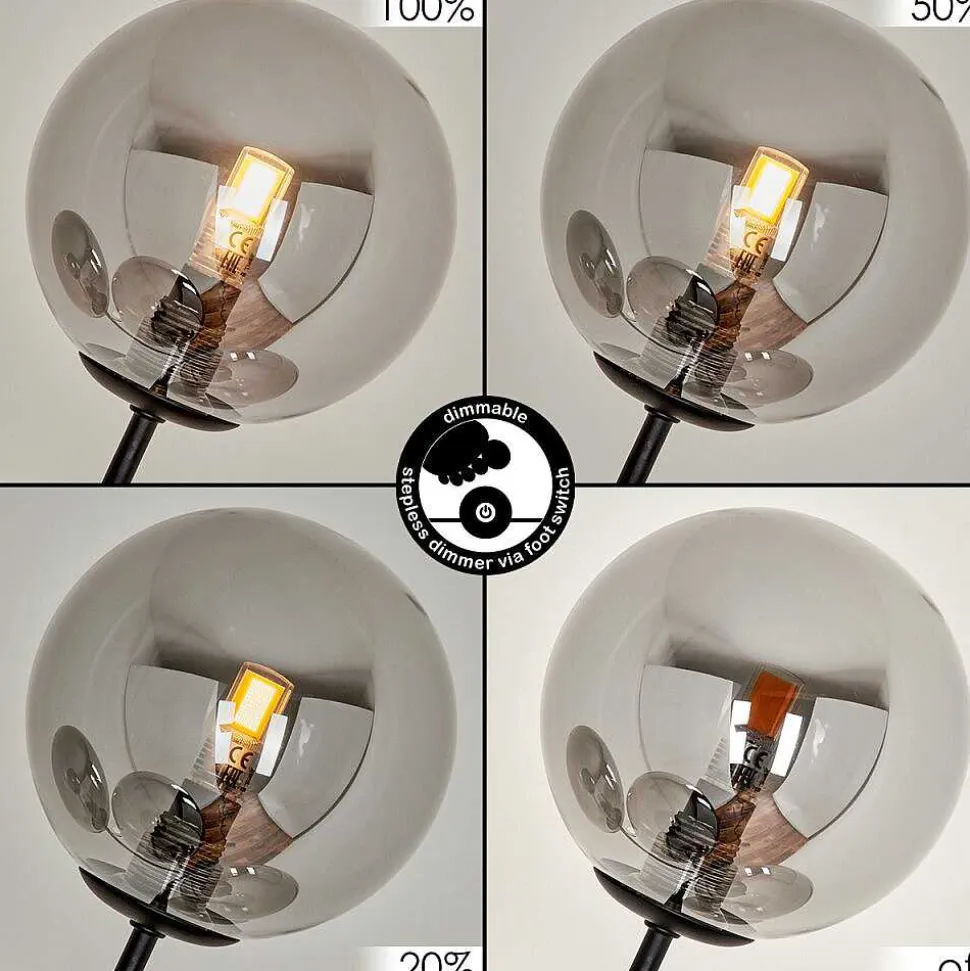 Lampadaire Bernado Noir, 5 Lumieres