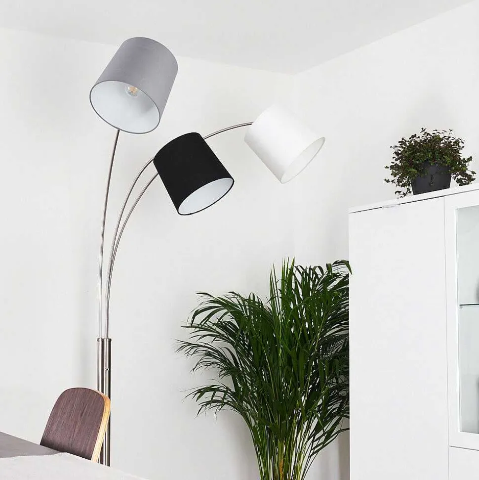 Lampadaire Bernardino Nickel Mat, 3 Lumieres