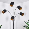 Lampadaire Bhutan Noir, 5 Lumieres