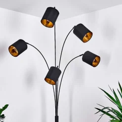 Lampadaire Bhutan Noir, 5 Lumieres