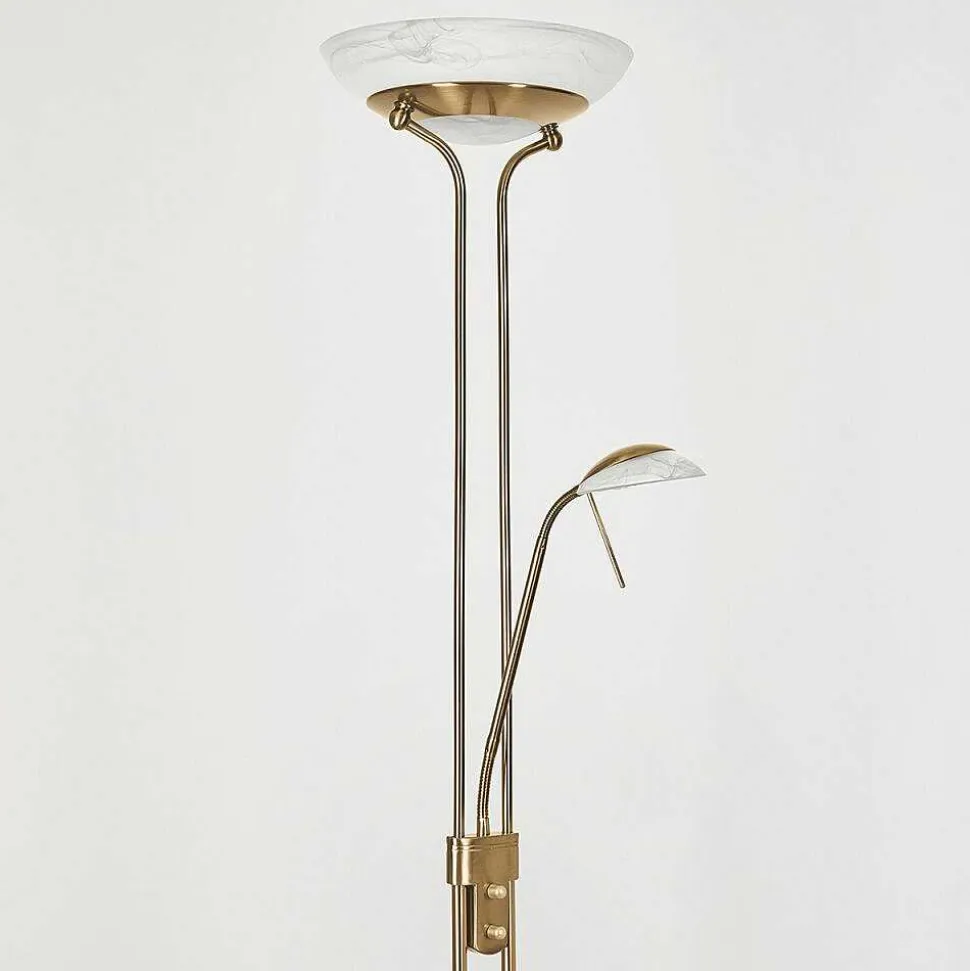 Lampadaire Biot Led Laiton, 2 Lumieres