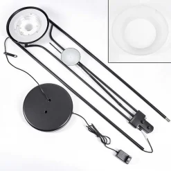 Lampadaire Biot Led Noir, 2 Lumieres