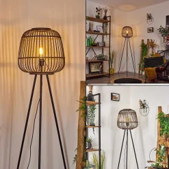 Lampadaire Combeima Noir, 1 Lumiere