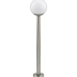 Lampadaire D'Exterieur Eglo Connect Nisia Led Acier Inoxydable, 1 Lumiere