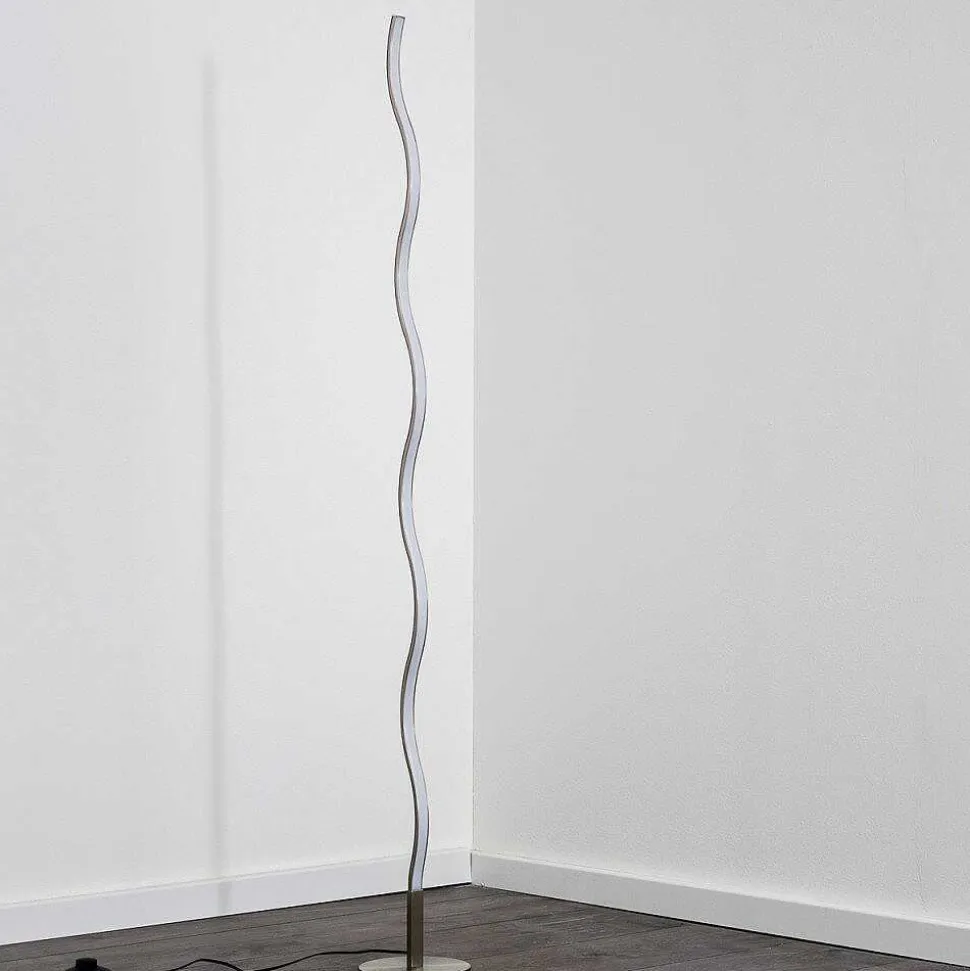 Lampadaire Dillon Led Nickel Mat, 1 Lumiere