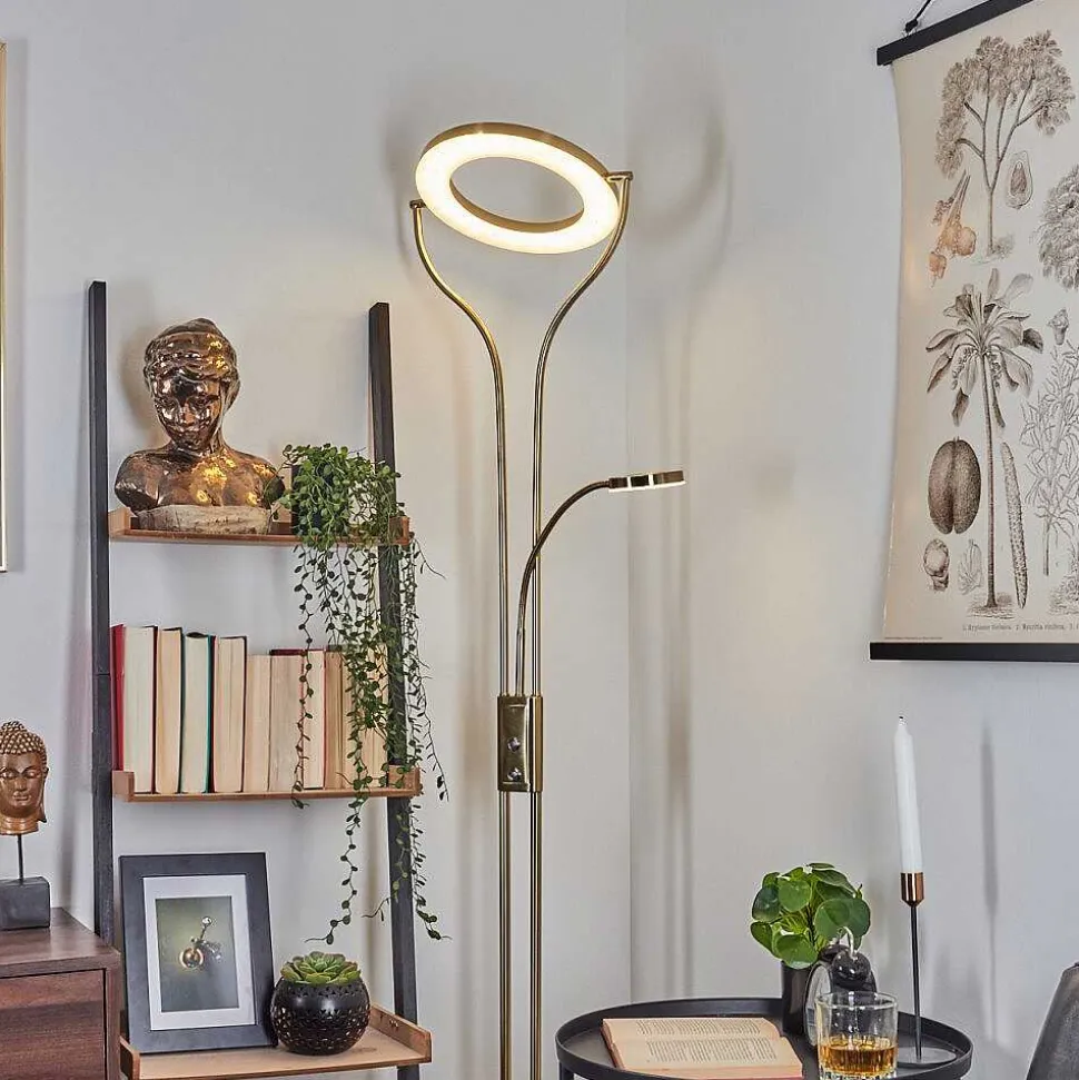 Lampadaire Donna Led Laiton, 2 Lumieres