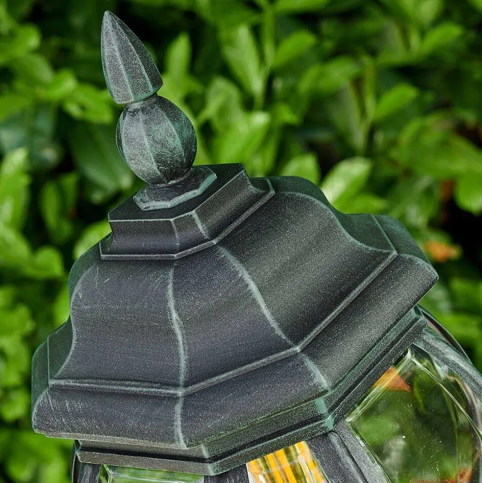 Lampadaire Exterieur Lentua Vert, Noir, 1 Lumiere
