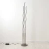 Lampadaire Gamsen Led Nickel Mat, 3 Lumieres, Telecommandes, Changeur De Couleurs