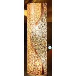 Lampadaire Globo Bali Brun, Rouille, 2 Lumieres