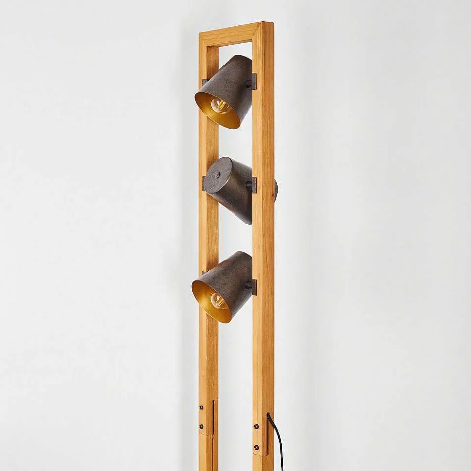 Lampadaire Gressot Brun, Gris, 3 Lumieres