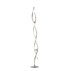 Lampadaire Leuchten-Direkt Lolasmart-Swing Led Acier Brosse, 2 Lumieres, Telecommandes, Changeur De Couleurs