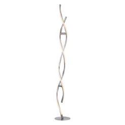 Lampadaire Leuchten-Direkt Lolasmart-Swing Led Acier Brosse, 2 Lumieres, Telecommandes, Changeur De Couleurs