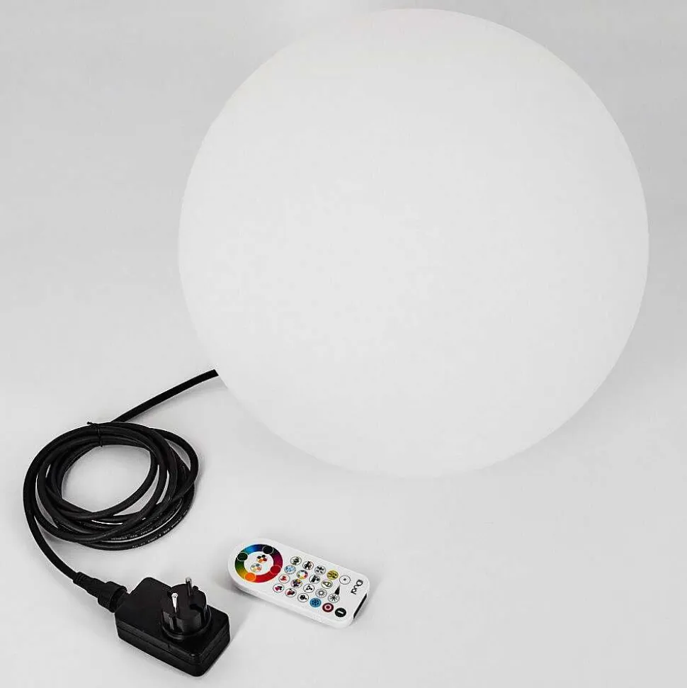 Lampadaire Loural Led Nickel Mat, 1 Lumiere, Telecommandes, Changeur De Couleurs