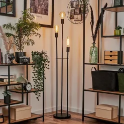 Lampadaire Maiford Noir, 3 Lumieres