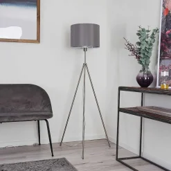Lampadaire Malu Nickel Mat, 1 Lumiere