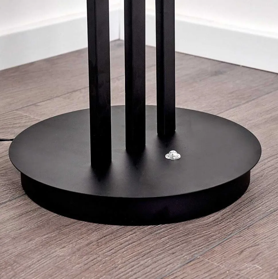 Lampadaire Mapleton Led Noir, 3 Lumieres, Telecommandes