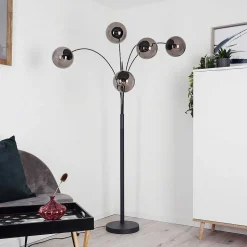 Lampadaire Mesas Anthracite, 5 Lumieres