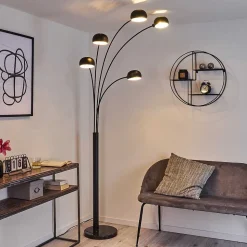 Lampadaire Nikkala Noir, 5 Lumieres