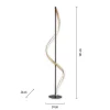Lampadaire Paul Neuhaus Qswing Led Anthracite, Or, 1 Lumiere, Telecommandes