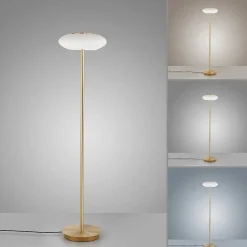 Lampadaire Paul Neuhaus Q-Etienne Led Laiton, 1 Lumiere, Telecommandes