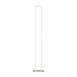 Lampadaire Paul-Neuhaus Q-Kaan Led Acier Brosse, 2 Lumieres, Telecommandes