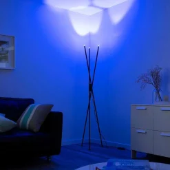 Lampadaire Paul-Neuhaus Q-Peter Led Anthracite, 3 Lumieres, Telecommandes