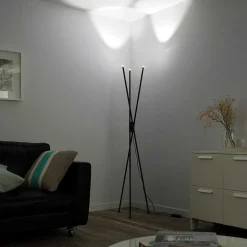 Lampadaire Paul-Neuhaus Q-Peter Led Anthracite, 3 Lumieres, Telecommandes