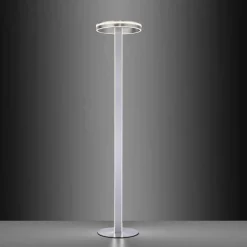 Lampadaire Paul-Neuhaus Q-Vito Led Acier Brosse, 3 Lumieres, Telecommandes