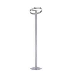 Lampadaire Paul-Neuhaus Q-Vito Led Acier Brosse, 3 Lumieres, Telecommandes