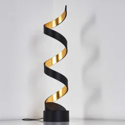 Lampadaire Rezat Led Noir Dore, 1 Lumiere