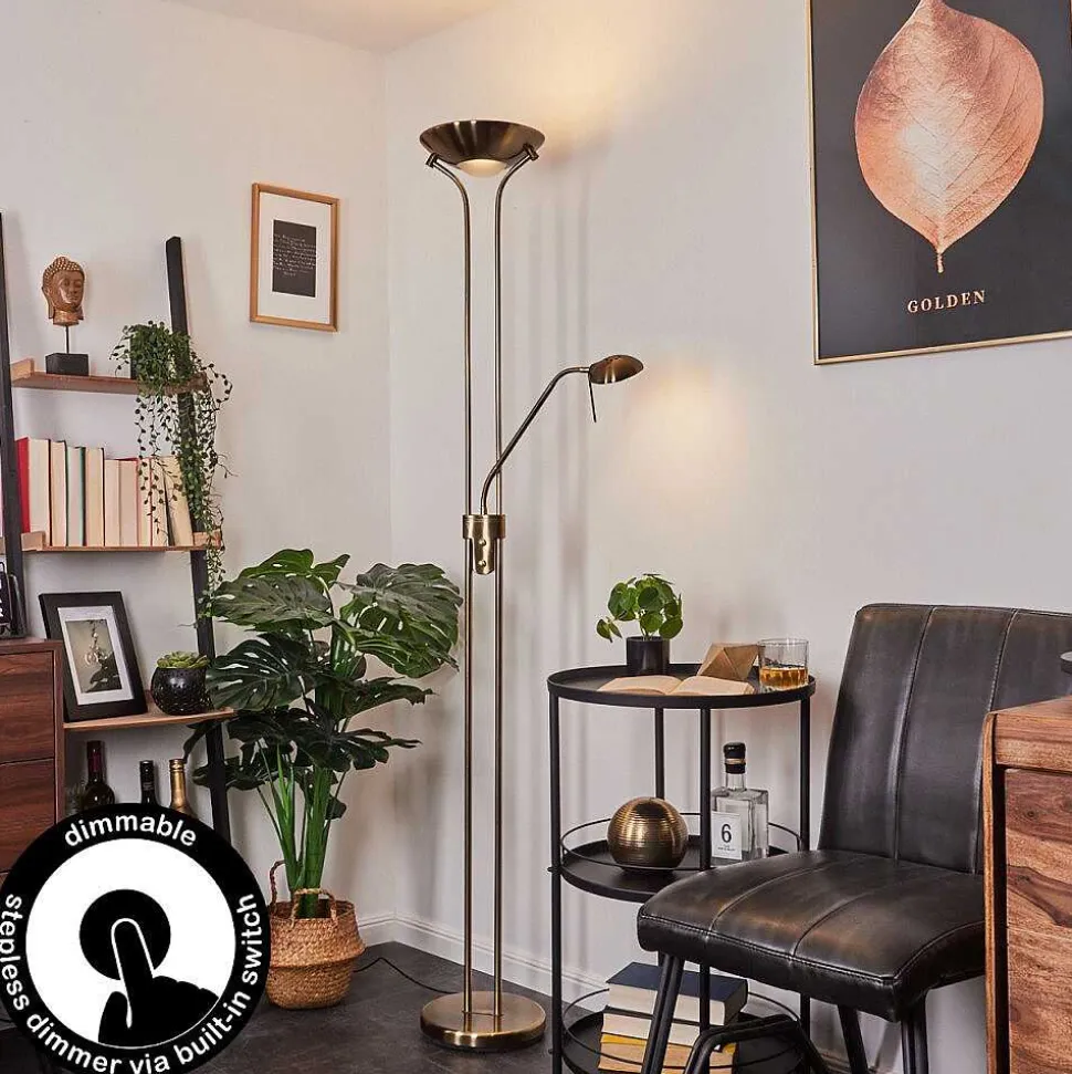Lampadaire Rom Led Laiton, 2 Lumieres