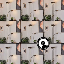 Lampadaire Rom Led Laiton, 2 Lumieres