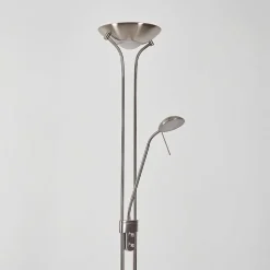 Lampadaire Rom Led Nickel Mat, 2 Lumieres