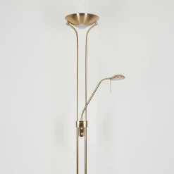 Lampadaire Rom Led Vieux Laiton, 2 Lumieres