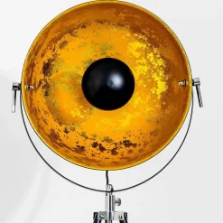 Lampadaire Saturn Chrome, Noir, 1 Lumiere