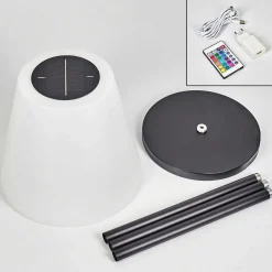 Lampadaire Solaire D'Exterieur Fisao Led Noir, 41 Lumieres, Telecommandes