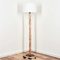 Lampadaire Soungou Ecru, Noir, 1 Lumiere