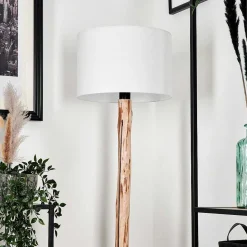 Lampadaire Soungou Ecru, Noir, 1 Lumiere