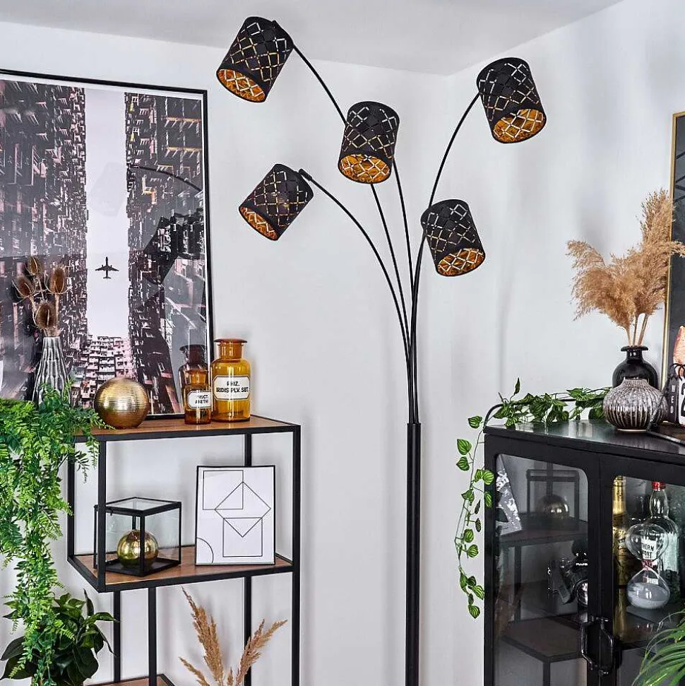 Lampadaire Tallaboa Noir, 5 Lumieres