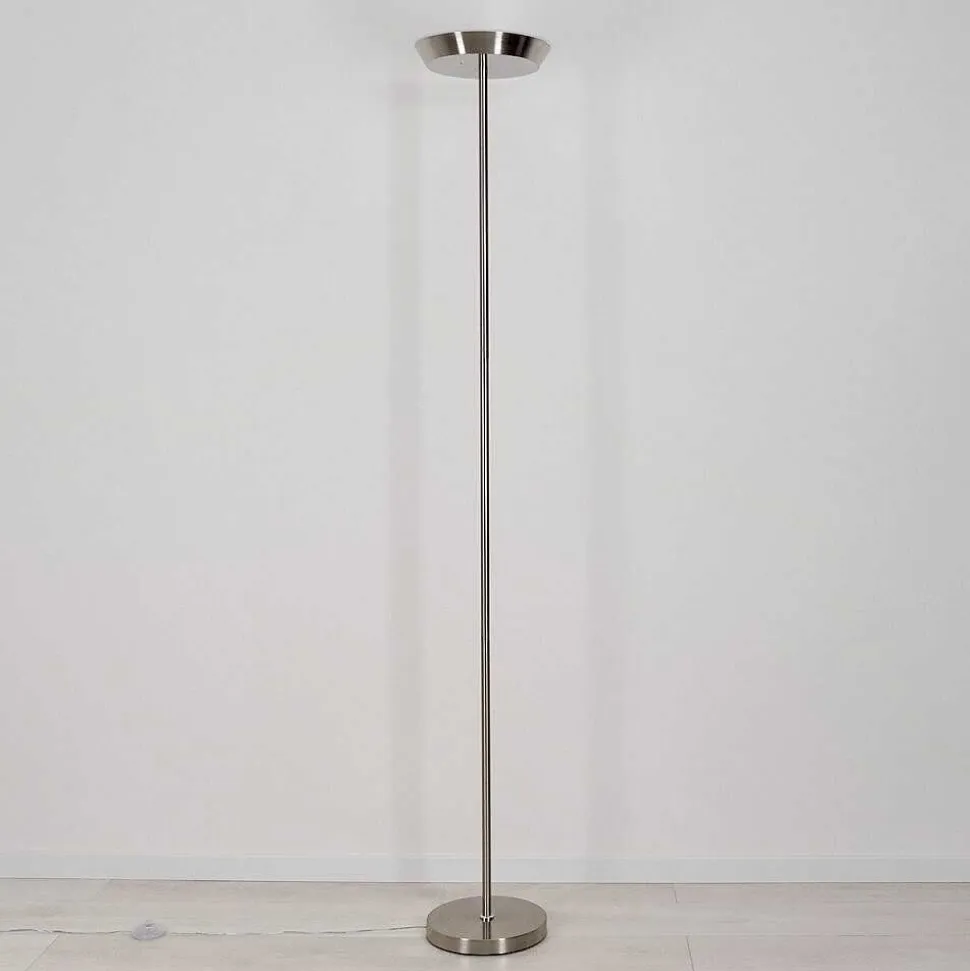 Lampadaire Theron Led Nickel Mat, 1 Lumiere, Telecommandes