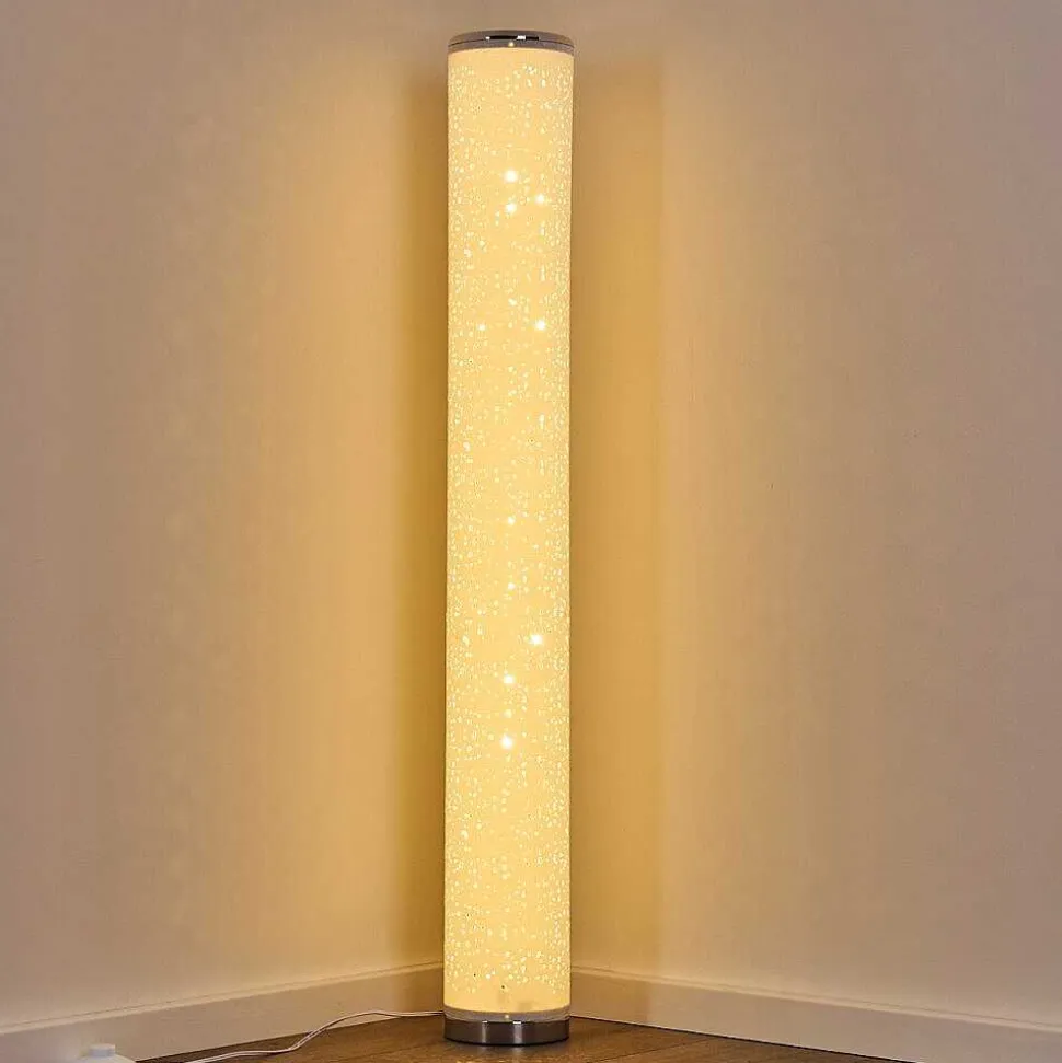 Lampadaire Tumba Led Blanc, 1 Lumiere, Telecommandes, Changeur De Couleurs