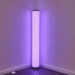 Lampadaire Tumba Led Blanc, 1 Lumiere, Telecommandes, Changeur De Couleurs