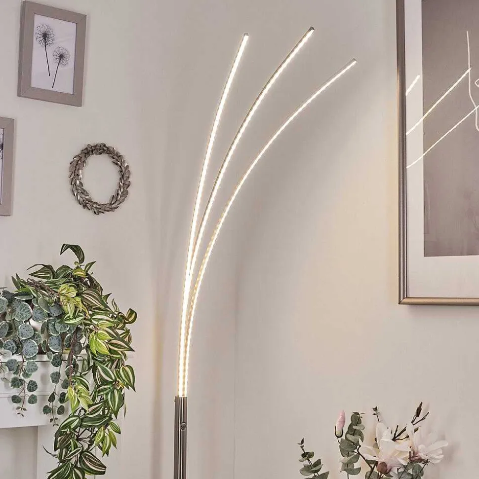 Lampadaire Uttorp Led Nickel Mat, 3 Lumieres