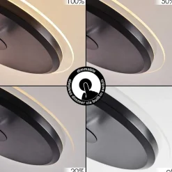 Lampadaire Wonsbek Led Noir, 2 Lumieres