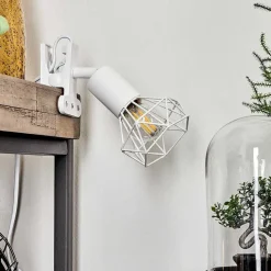 Lampe A Clipper Baripada Blanc, 1 Lumiere