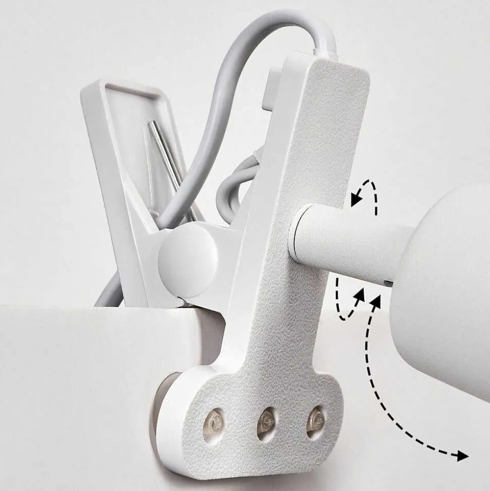 Lampe A Clipper Baripada Blanc, 1 Lumiere