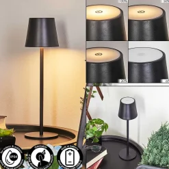 Lampe A Poser Allen Led Noir, 1 Lumiere