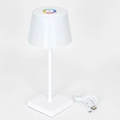 Lampe A Poser Burzaco Led Blanc, 1 Lumiere, Changeur De Couleurs