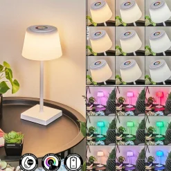 Lampe A Poser Burzaco Led Blanc, 1 Lumiere, Changeur De Couleurs