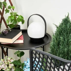 Lampe A Poser Fair Led Noir, 1 Lumiere, Changeur De Couleurs